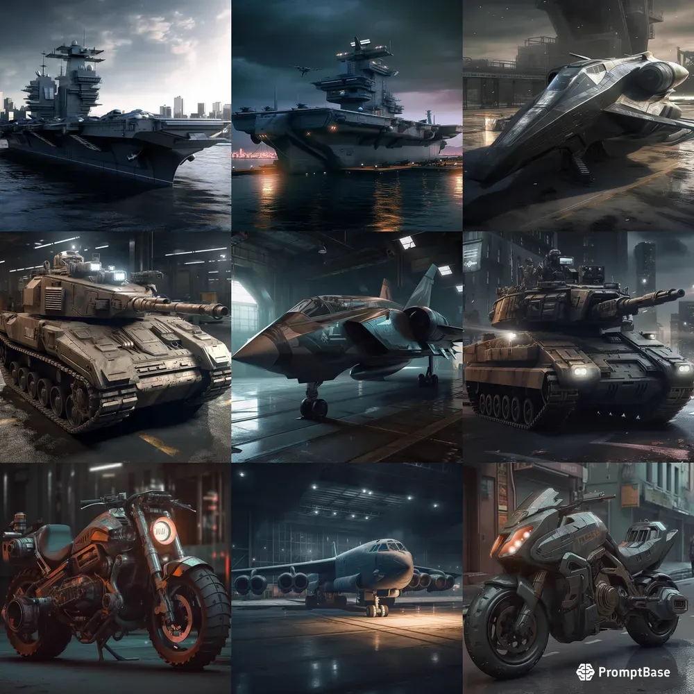 Futuristic Military Armored Vehicles Midjourney Prompt | PromptBase