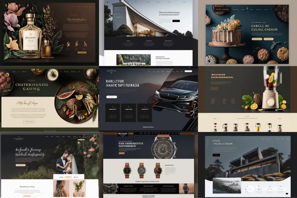 Stunning Website Ui Mockups Web Designs Midjourney Prompt | PromptBase