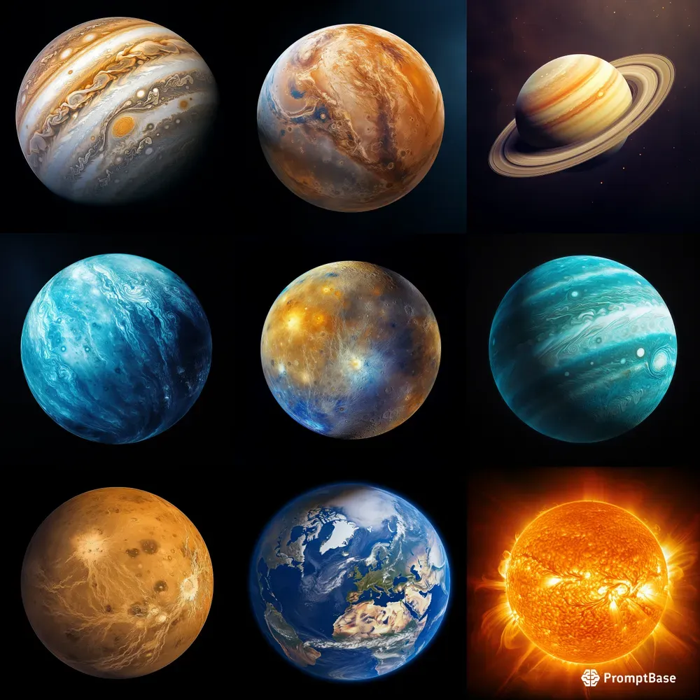 Solar System Photographs Midjourney Prompt | PromptBase