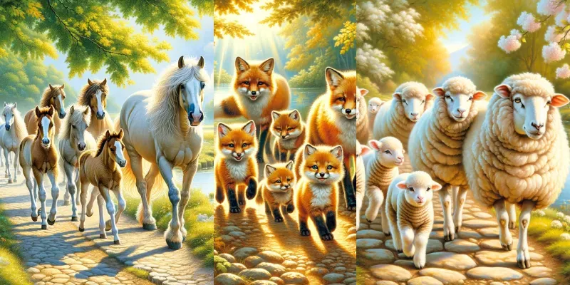 Joyful Animals Wall Art DALL·E Prompt | PromptBase