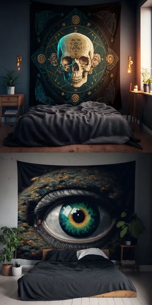 Bedroom Tapestry Designs Midjourney Prompt PromptBase