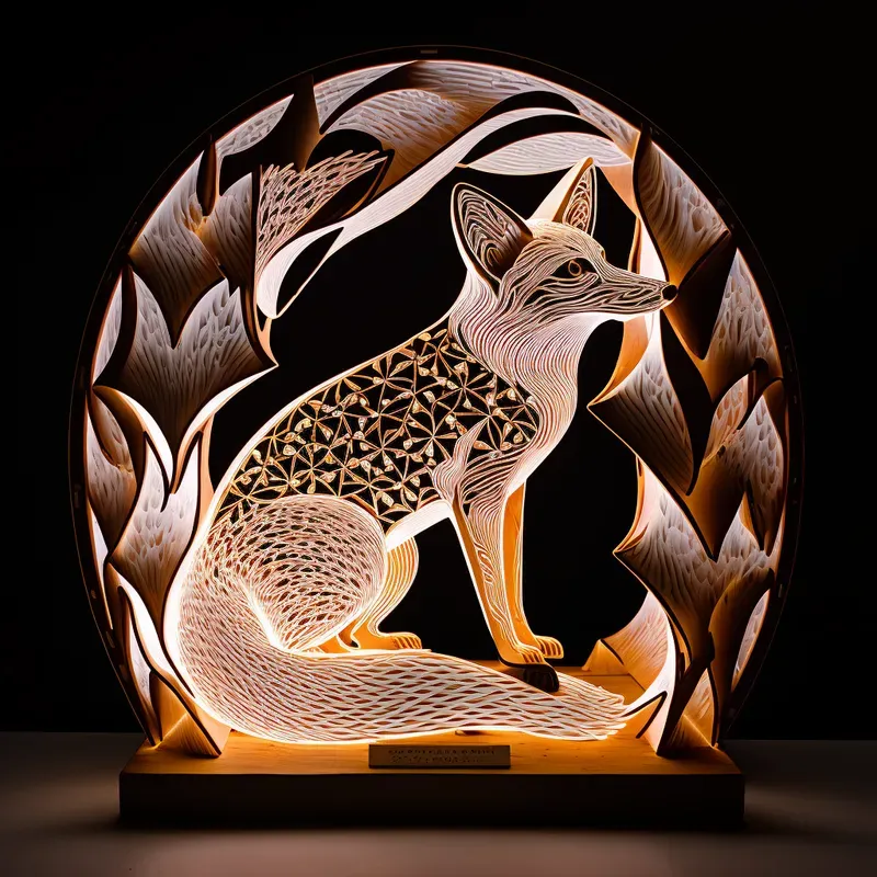 Picture of Intricate Light Sculpture Designs Midjourney Prompt | PromptBase
