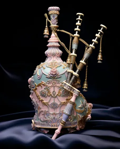 Elegant Rococo Instruments Midjourney Prompt | PromptBase