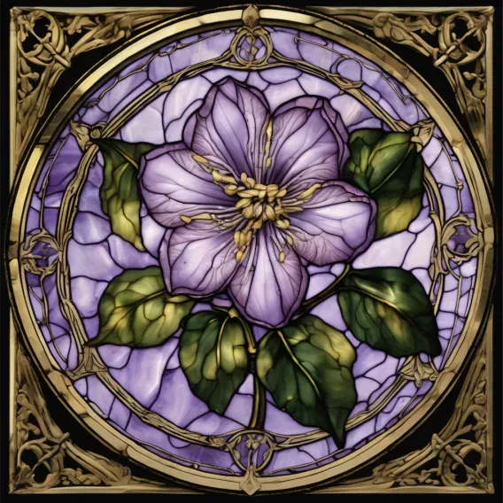 Stained Glass Flower Images Stable Diffusion Prompt | PromptBase