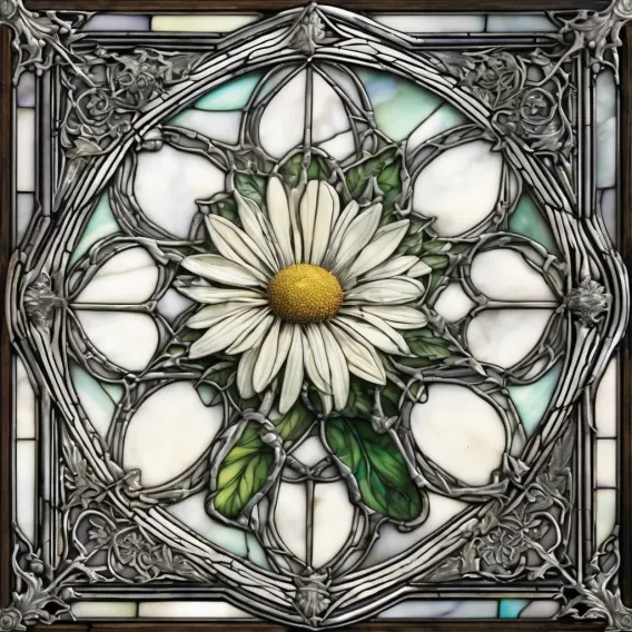 Stained Glass Flower Images Stable Diffusion Prompt | PromptBase