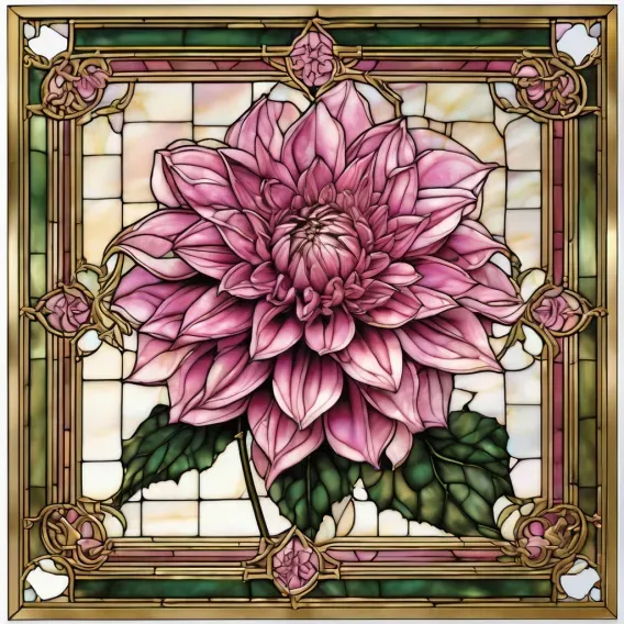 Stained Glass Flower Images Stable Diffusion Prompt | PromptBase