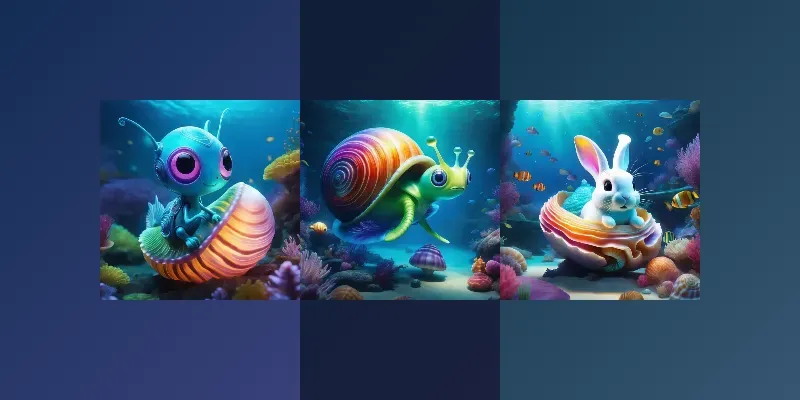 Cute Characters In Sea Stable Diffusion Prompt | PromptBase