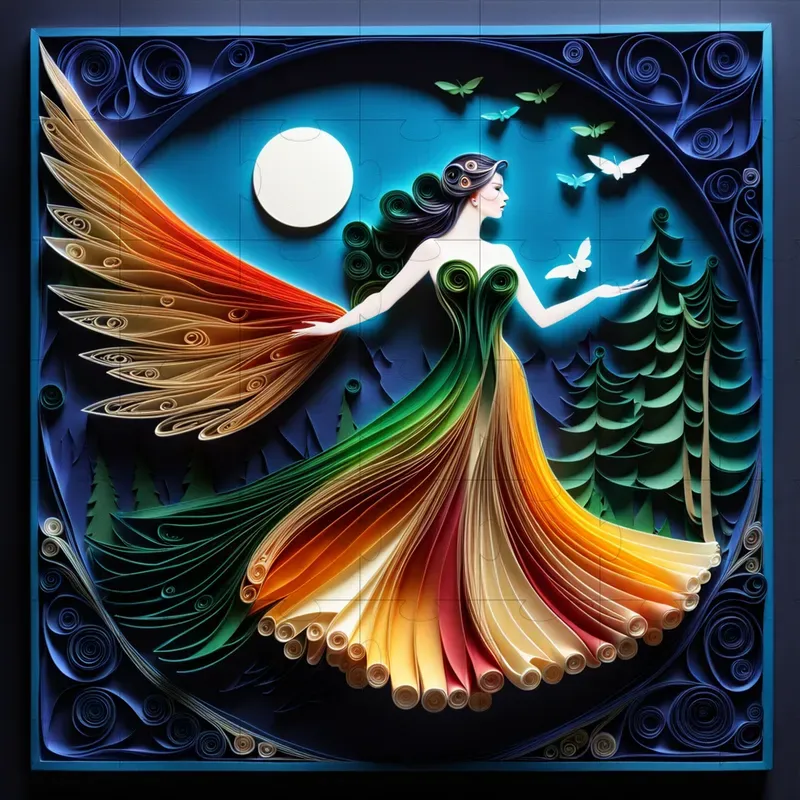 Fantasy Paper Quilling Art Stable Diffusion Prompt | PromptBase