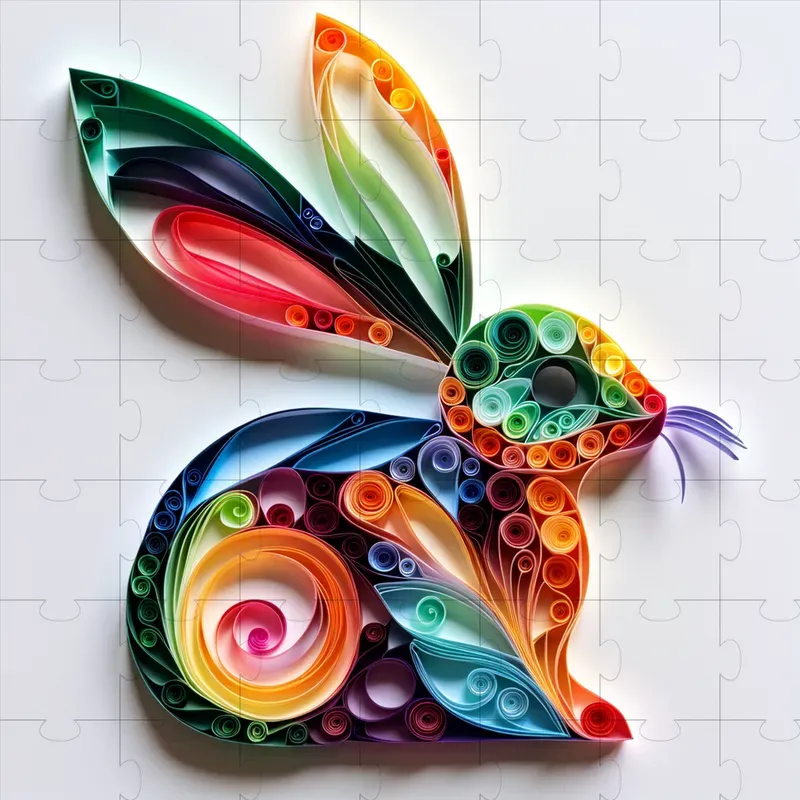 Animal Paper Quilling Art Stable Diffusion Prompt | PromptBase