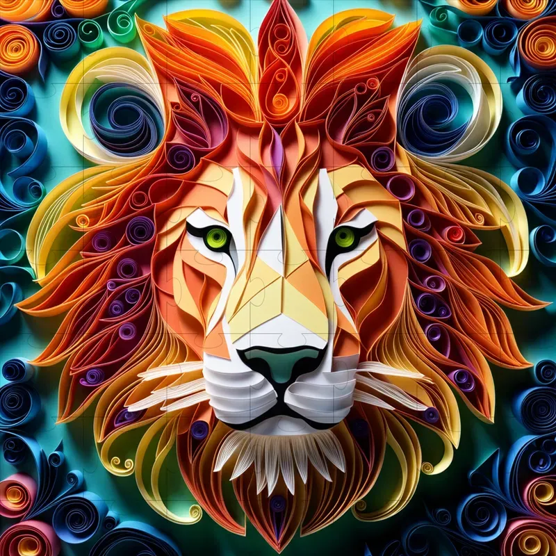 Animal Paper Quilling Art Stable Diffusion Prompt | PromptBase