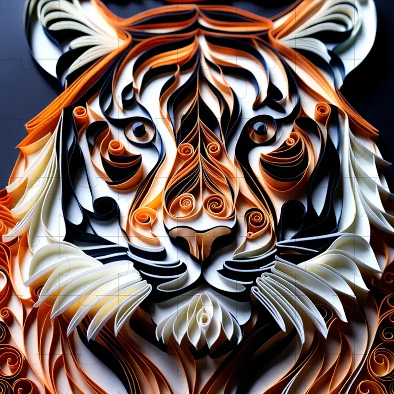 Animal Paper Quilling Art Stable Diffusion Prompt | PromptBase