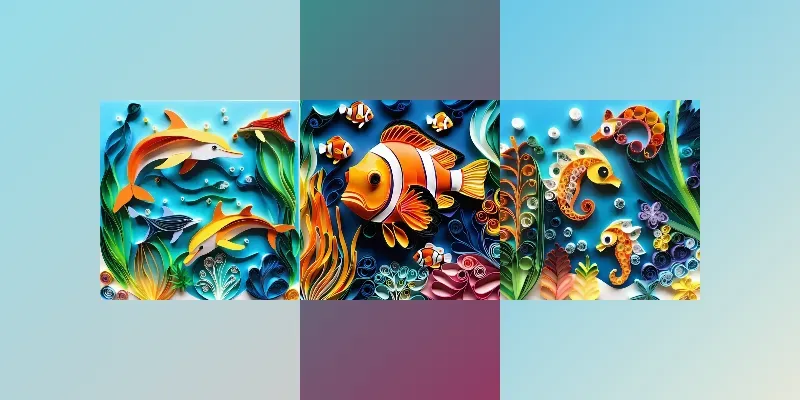 Underwater Paper Quilling Art Stable Diffusion Prompt | PromptBase