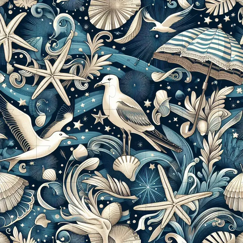 Natical Pattern Nautical Theme Fabric Patterns DALL·E Prompt | PromptBase