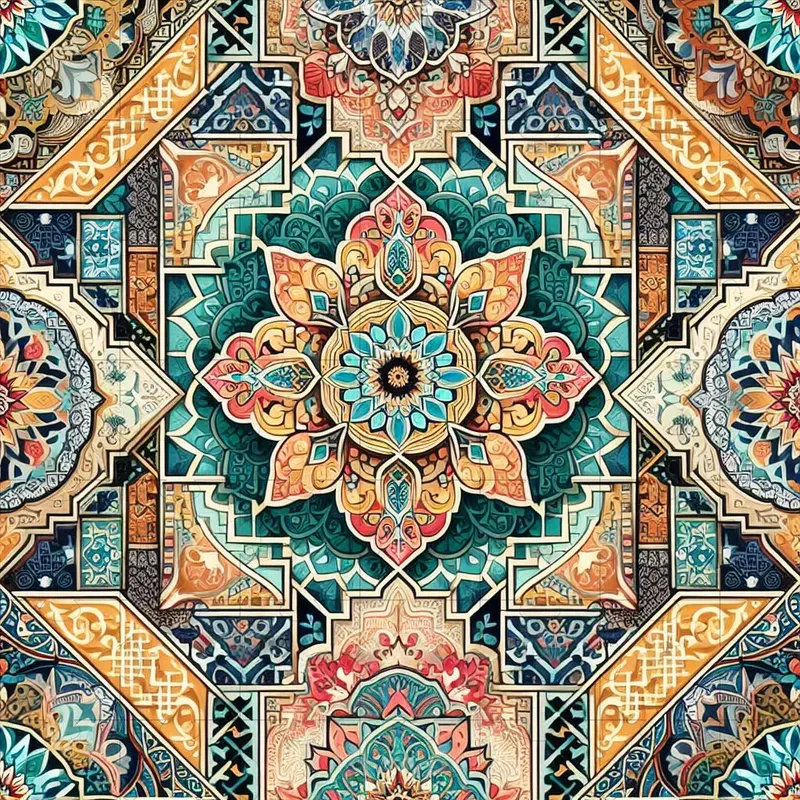 Moroccan Theme Fabric Patterns DALL·E Prompt | PromptBase
