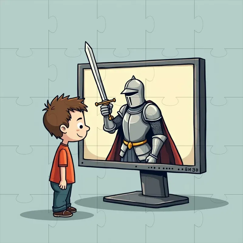 Cartoon Reflection Effect Imaginative Reflections Cartoon Scenes FLUX Prompt | PromptBase