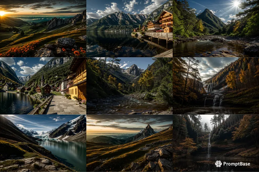 Alpine Landscapes Stable Diffusion Prompt | PromptBase