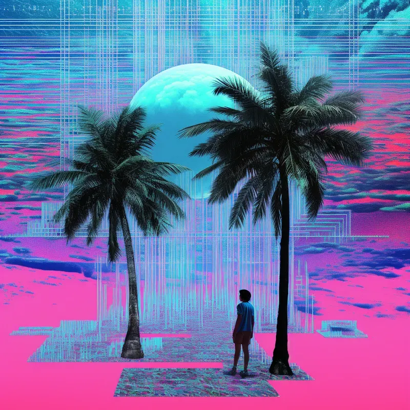 Vaporwave Collages Midjourney Prompt | PromptBase