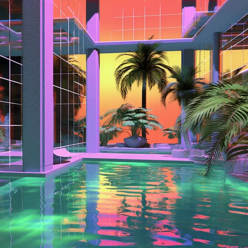 Vaporwave Collages Midjourney Prompt | PromptBase