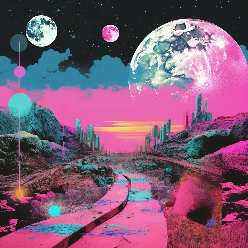 Vaporwave Collages Midjourney Prompt | PromptBase