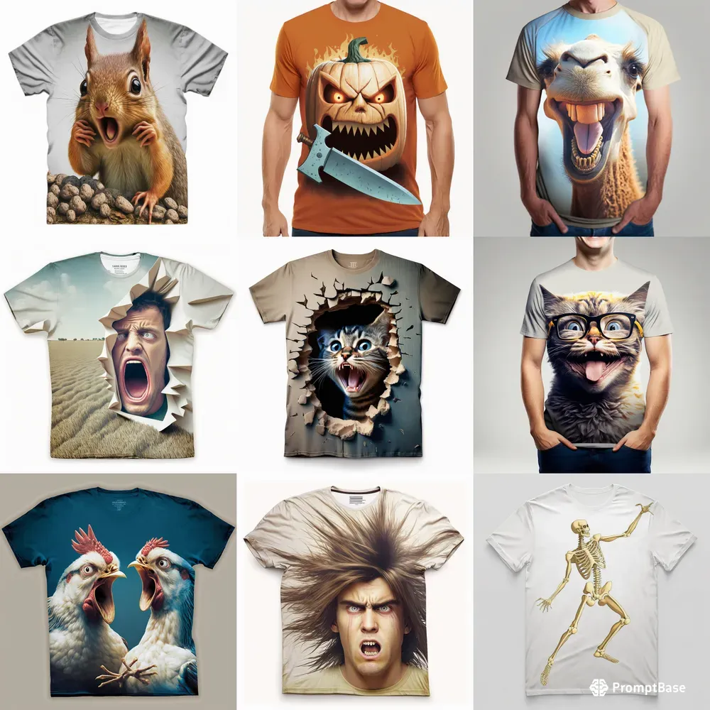 Crazy T Shirts Midjourney Prompt PromptBase