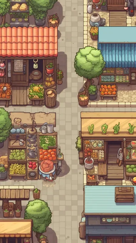Mobile Game Pixel Art Backgrounds Midjourney Prompt | PromptBase