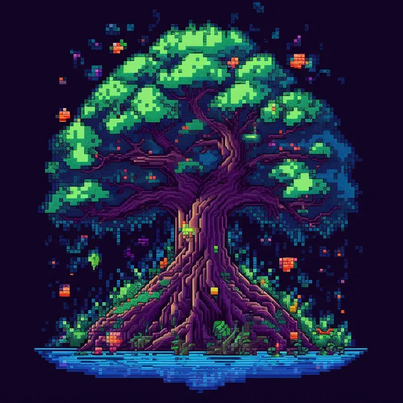 Fantasy Pixel Art Environments Midjourney Prompt | PromptBase