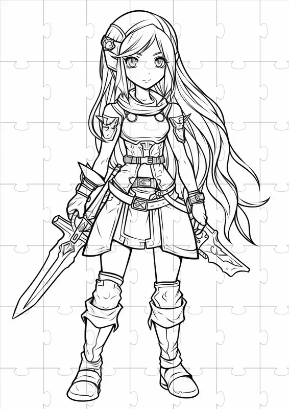 Colouring Book RPG Pixel Characters Midjourney Prompt | PromptBase