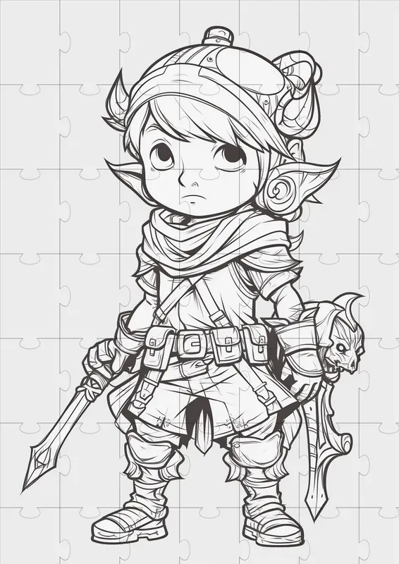 Colouring Book RPG Pixel Characters Midjourney Prompt | PromptBase