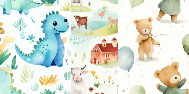 Backgrounds Watercolor Themes For Baby Midjourney Prompt | PromptBase