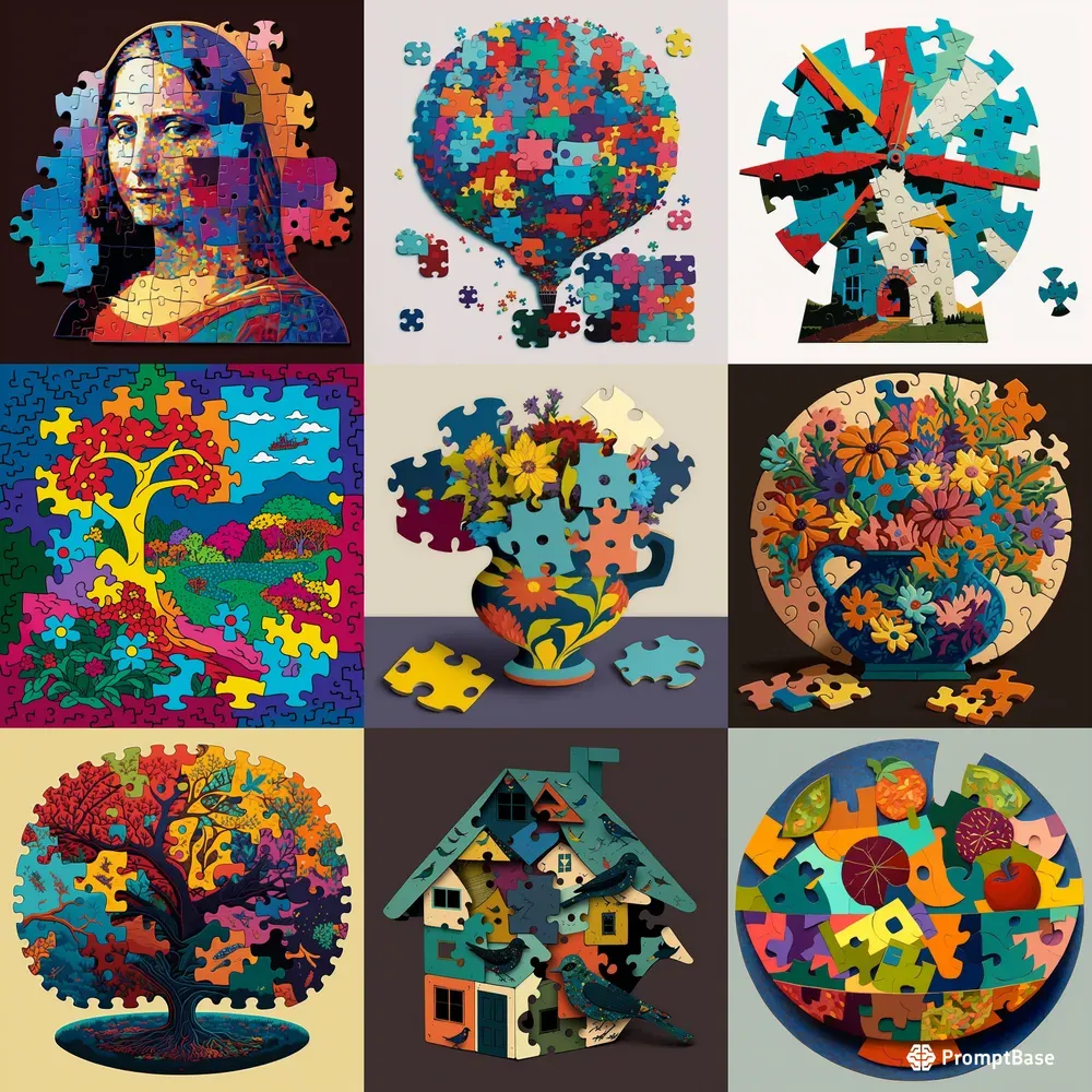 Puzzle Piece Art Midjourney Prompt PromptBase