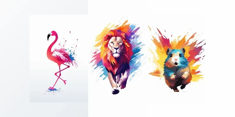 Illustrations Of Animals In Motion Midjourney Prompt | PromptBase