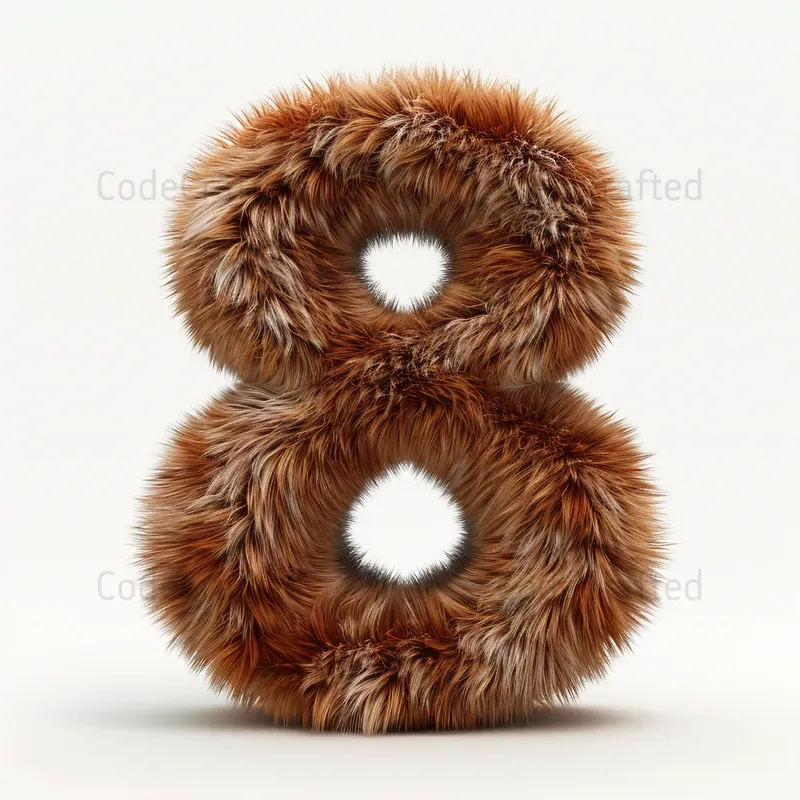 Colorful 3D Fur Numbers And Letters Midjourney Prompt | PromptBase