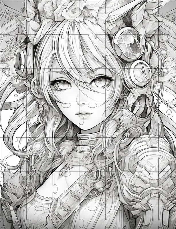 Teens Anime Style Coloring Pages Midjourney Prompt | PromptBase