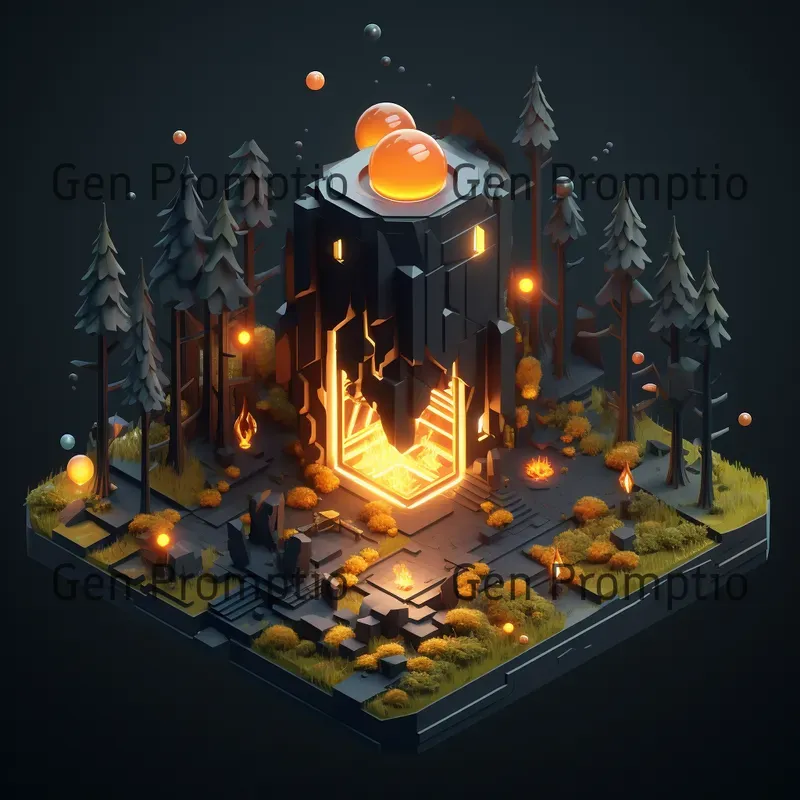 Mmorpg System 3D Mmorpg Structures Modern Isometrics Midjourney Prompt | PromptBase