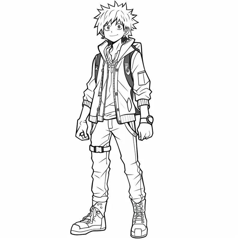 Anime Coloring Book Pages Midjourney Prompt PromptBase