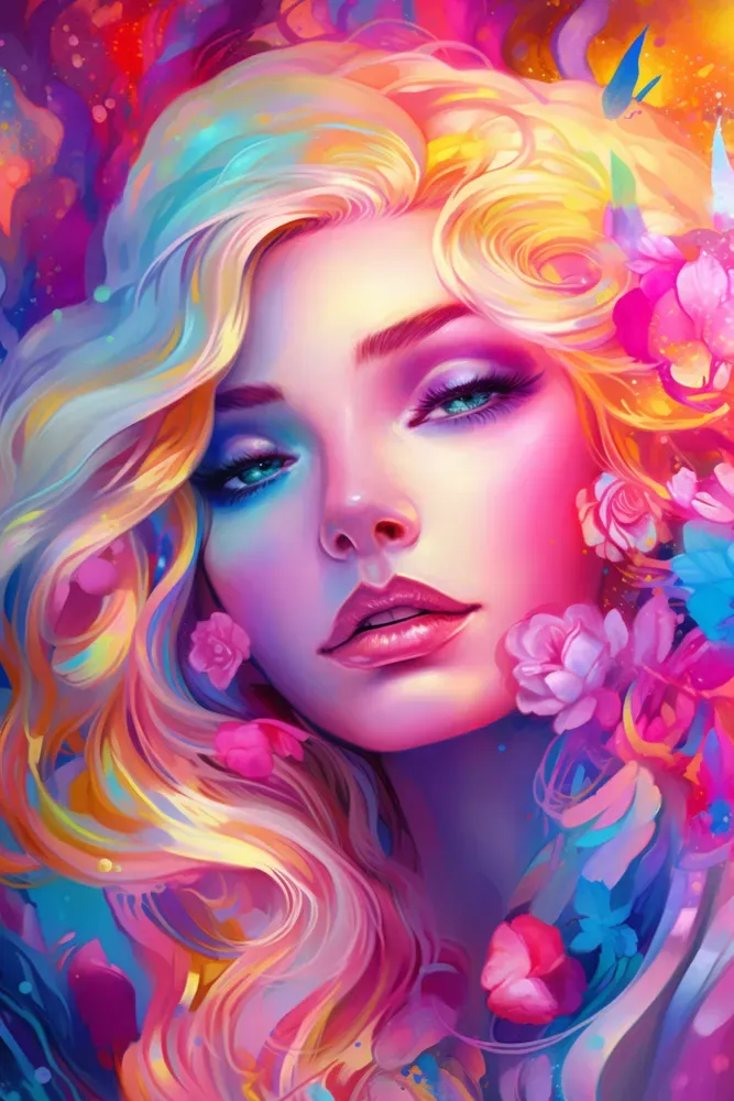 Fantasy Goddess Pop Art Midjourney Prompt | PromptBase