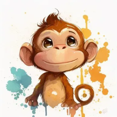 Cute Watercolor Animals For Kids Midjourney Prompt | PromptBase