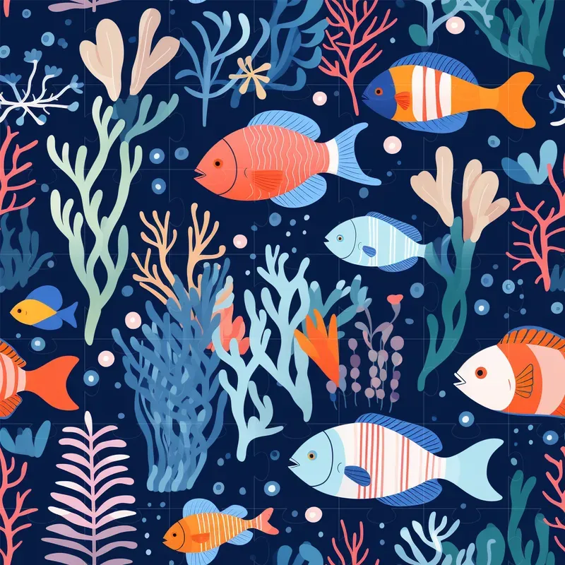 Ocean Creature Patterns Midjourney Prompt | PromptBase