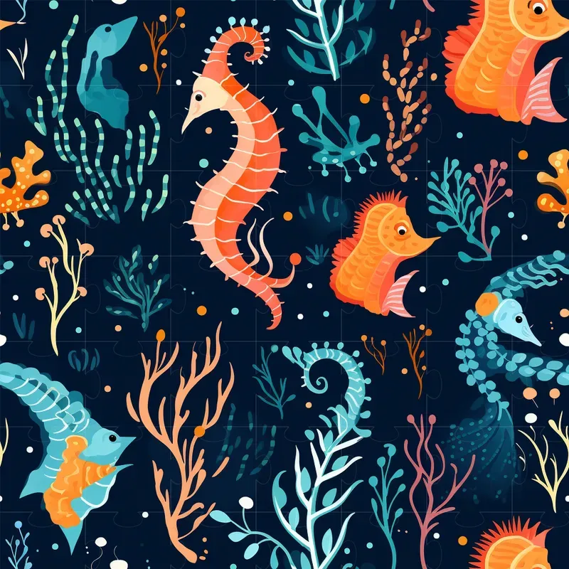 Ocean Creature Patterns Midjourney Prompt | PromptBase