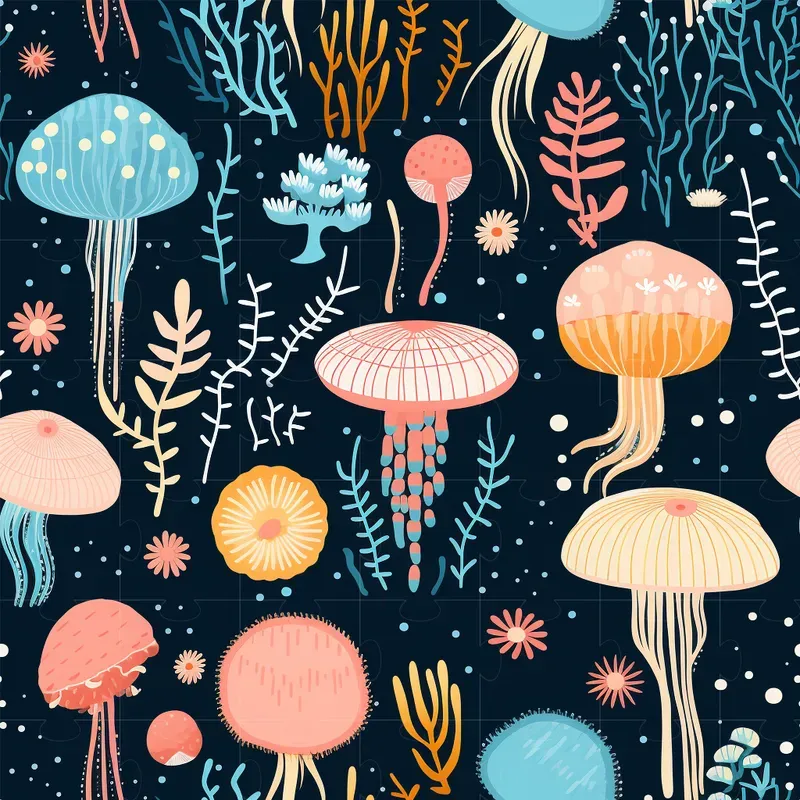 Ocean Creature Patterns Midjourney Prompt | PromptBase