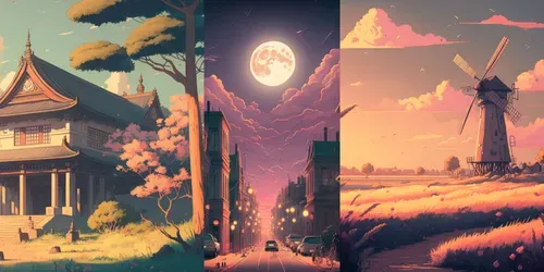 Lofi Anime Illustration Wallpapers Midjourney Prompt | PromptBase