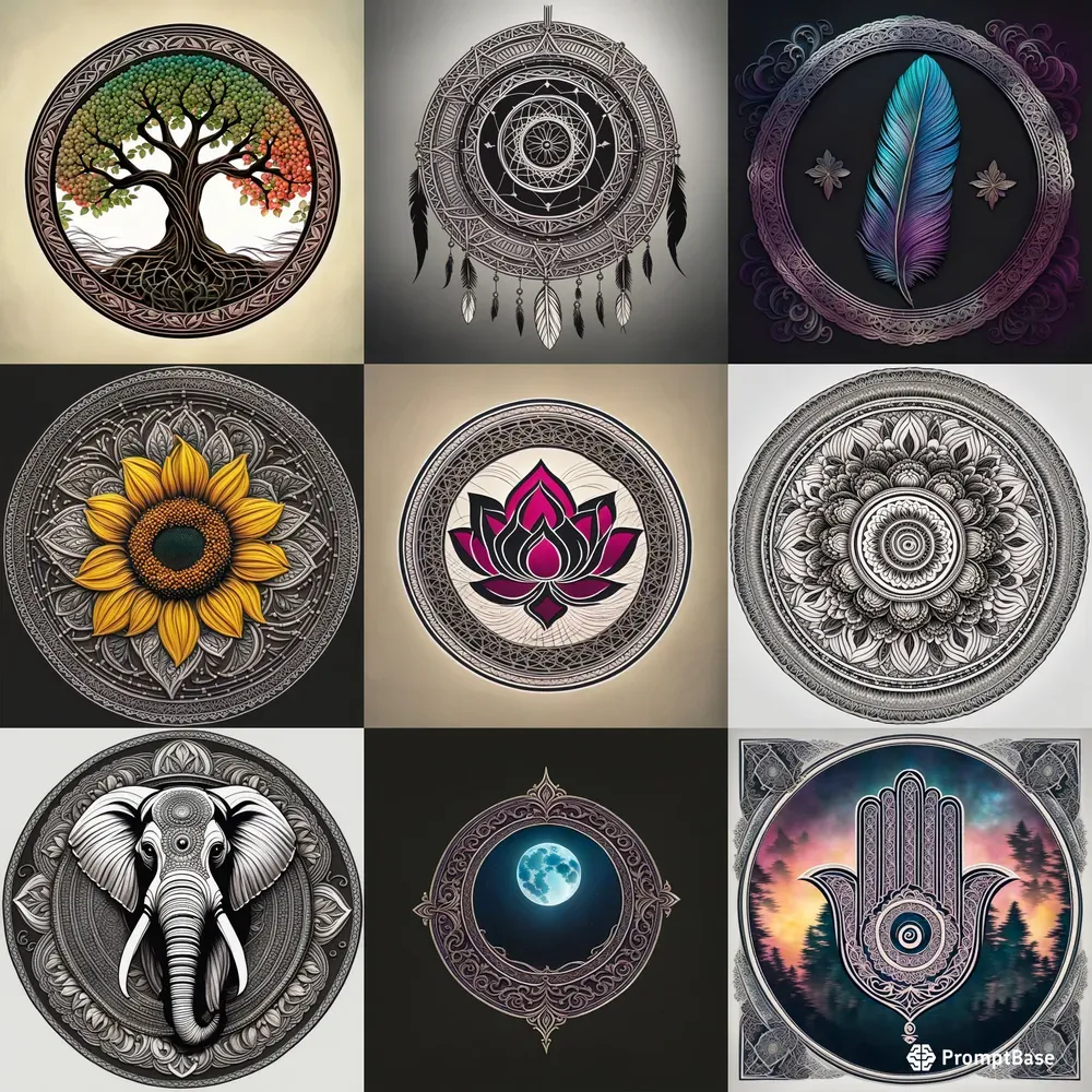Bohostyle Logos Stable Diffusion Prompt | PromptBase