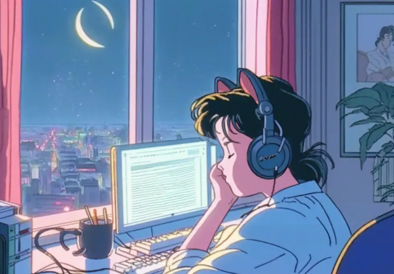 Lofi Music Anime Wallpapers Looks Directs Midjourney Prompt | PromptBase