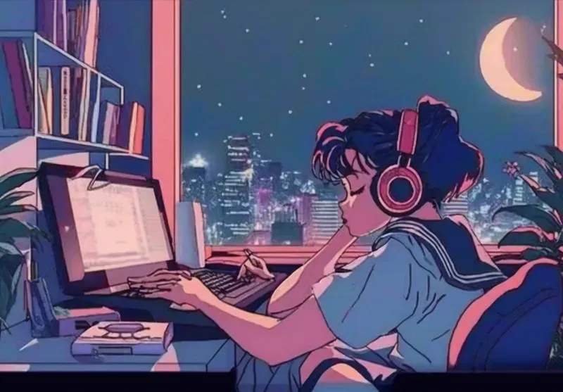 Lofi Music Anime Wallpapers Looks Directs Midjourney Prompt | PromptBase