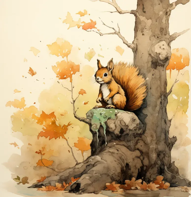 Watercolor Clip Art Of Cute Animals Midjourney Prompt | PromptBase
