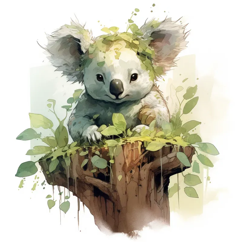 Watercolor Clip Art Of Cute Animals Midjourney Prompt | PromptBase