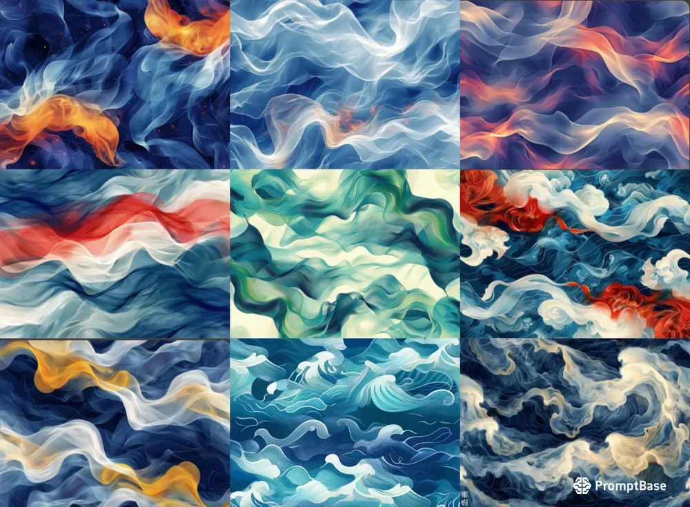 Ocean Waves Seamless Patterns Midjourney Prompt | PromptBase