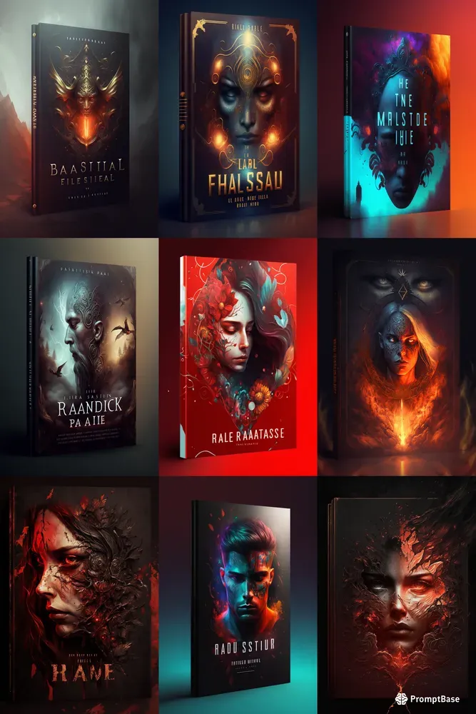 Thrilling Book Cover Designs Midjourney Prompt | PromptBase