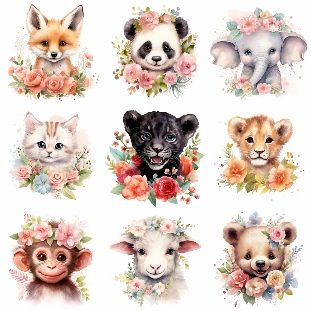 Cute Baby Animals Watercolor Cliparts Midjourney Prompt | PromptBase