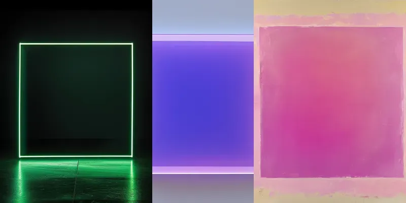 Frame Generator Prompt Color Illuminated Blank Frames Generator App | PromptBase